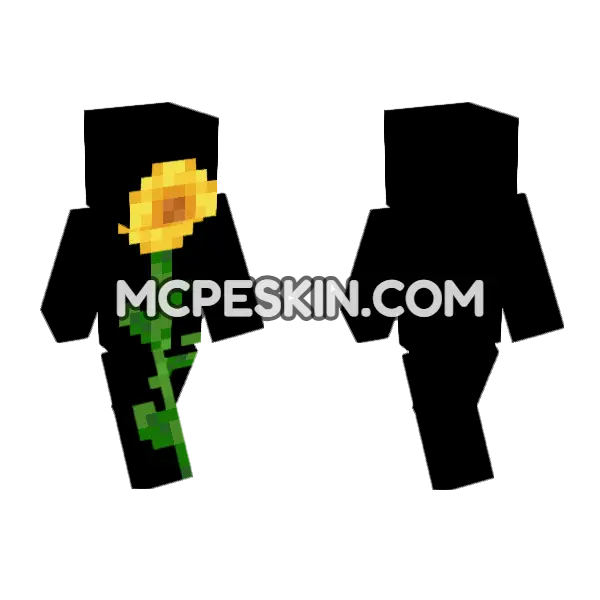Sunflower Skin Minecraft Bedrock skin, front and back