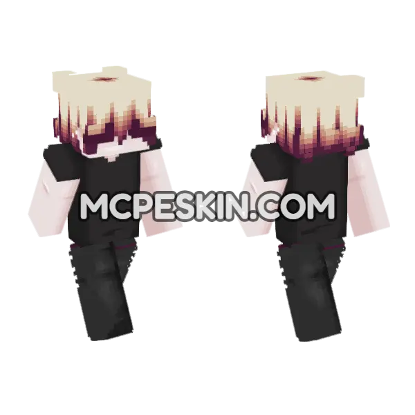 Sunset Boy Ver Minecraft Bedrock skin, front and back