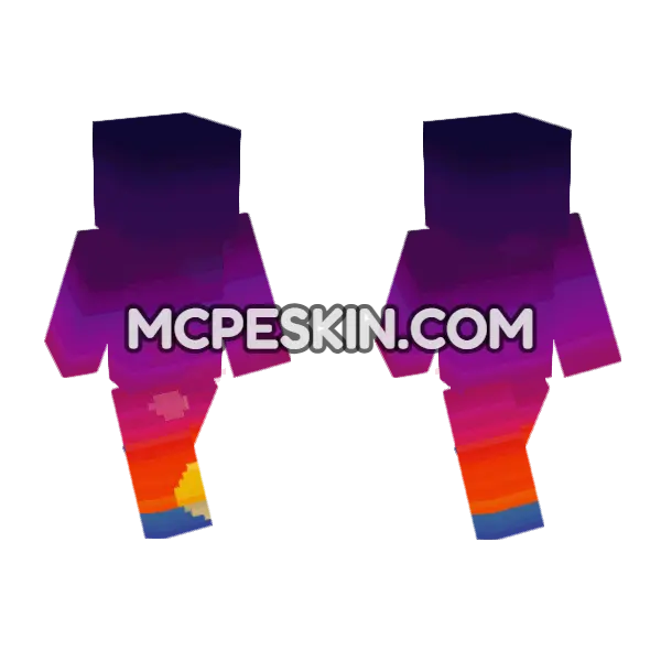 Sunset Gradient Outfit, front and back