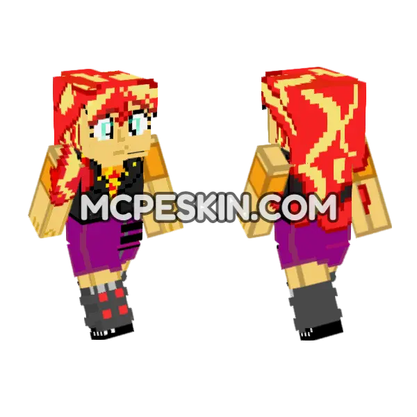 Sunset Shimmer Updated, front and back
