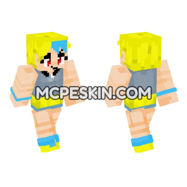 Super Saiyan Hair, front and back