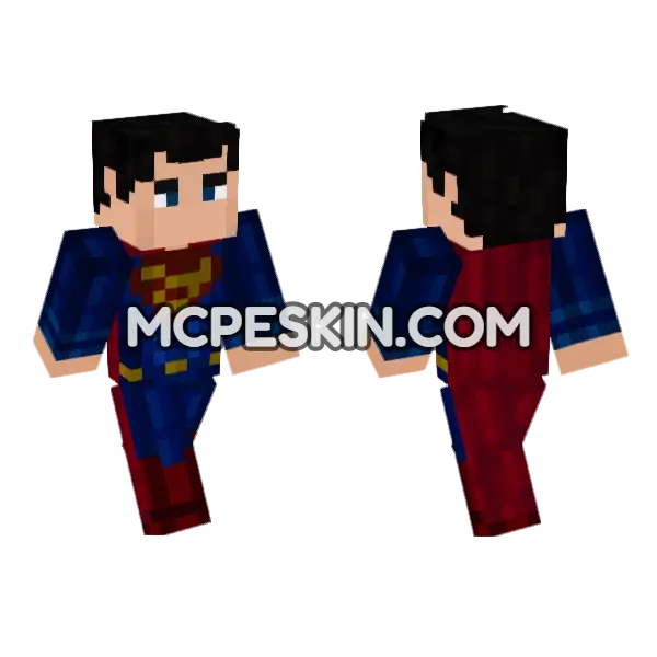 Superman Skin Minecraft Bedrock skin, front and back