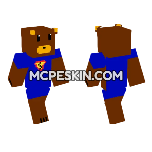 Superman Superbear Minecraft Bedrock skin, front and back