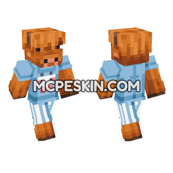 Suspicious Cow Minecraft Bedrock skin, front and back