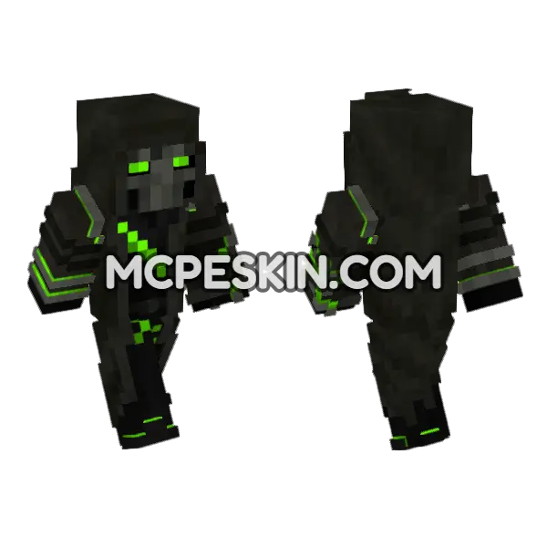 Swamp Figure Minecraft Bedrock skin, front and back