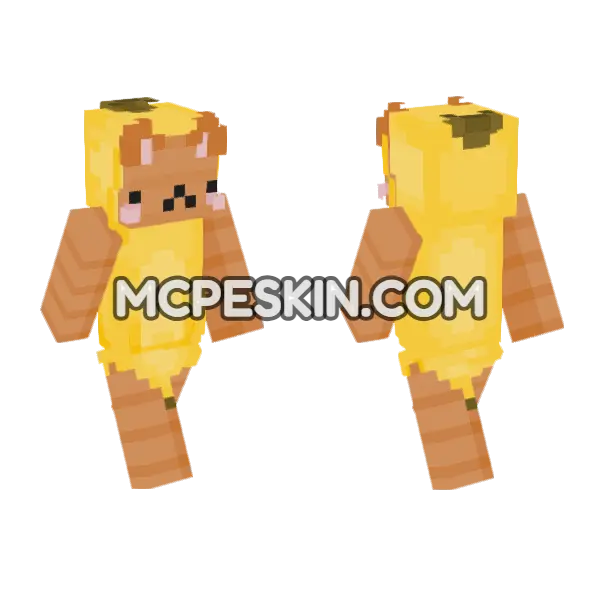 Taby Banana Skin Minecraft Bedrock skin, front and back