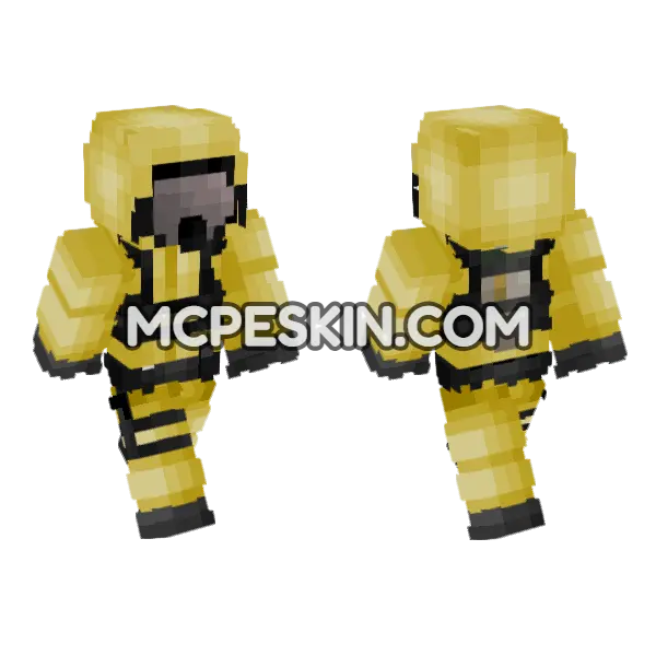 Tactical Hazmat Skin Minecraft Bedrock skin, front and back