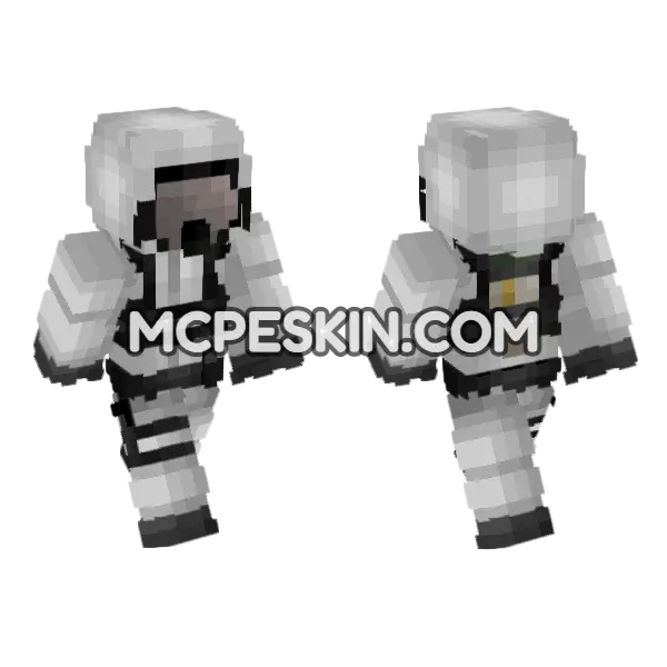 Tactical Hazmat Suit Minecraft Bedrock skin, front and back