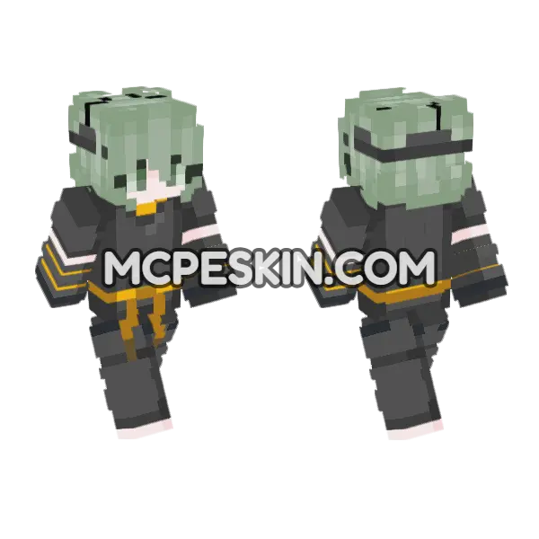 Tanuki Skin Minecraft Bedrock skin, front and back