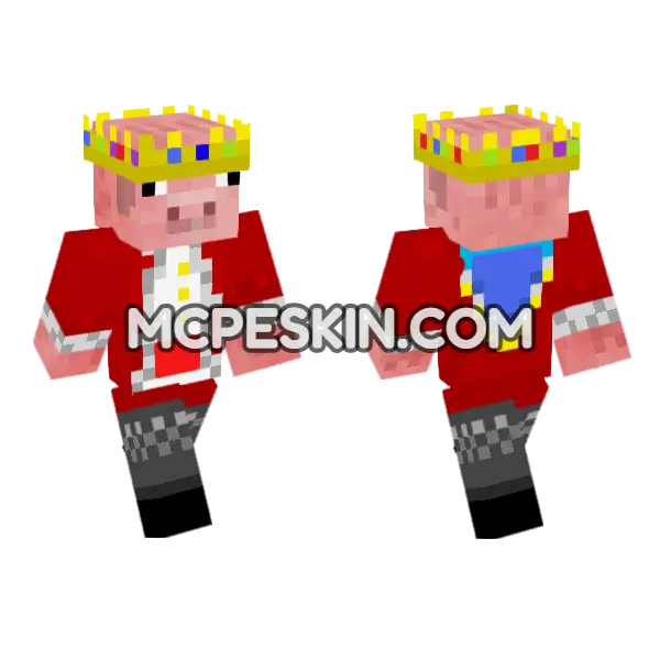 Technoblade Minecraft Bedrock skin, front and back