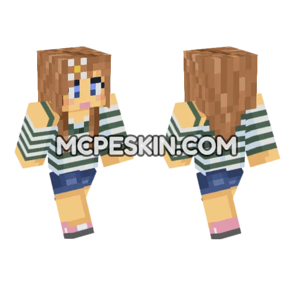 Teen Girl Minecraft Bedrock skin, front and back