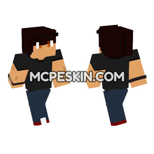 Teenage Carson Minecraft Bedrock skin, front and back