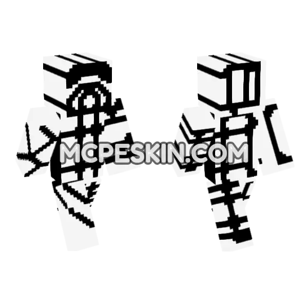 Telephone 6932679 Minecraft Bedrock skin, front and back