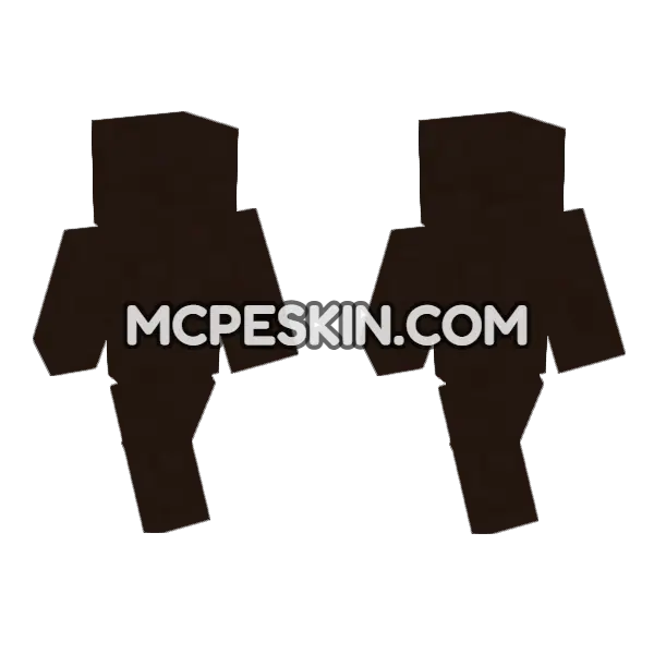 Terracotta Black Minecraft Bedrock skin, front and back