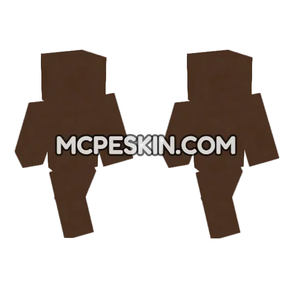 Terracotta Brown Skin Minecraft Bedrock skin, front and back