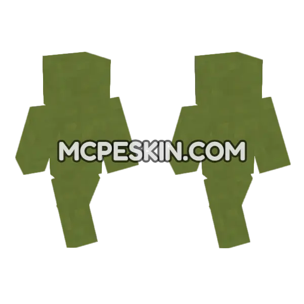 Terracotta Lime Minecraft Bedrock skin, front and back