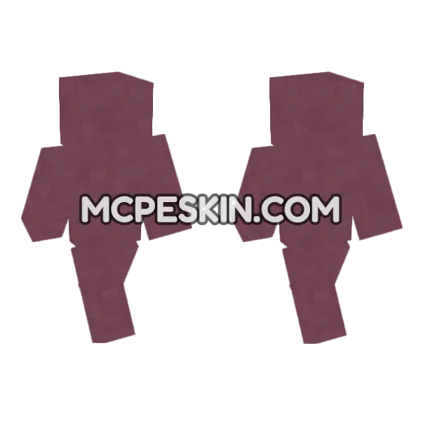 Terracotta Purple Minecraft Bedrock skin, front and back