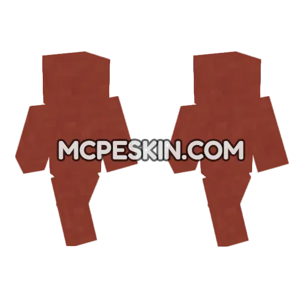 Terracotta Red Minecraft Bedrock skin, front and back