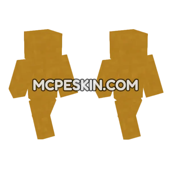 Terracotta Yellow Minecraft Bedrock skin, front and back