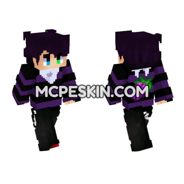 Thanhix Street Wear Minecraft Bedrock skin, front and back