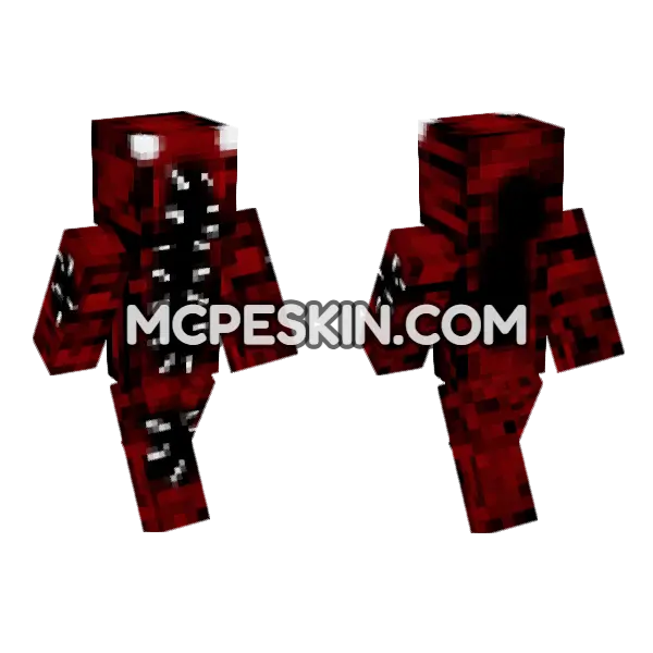 The Blud Has Waken Up Minecraft Bedrock skin, front and back