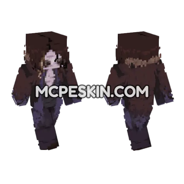 The Creature Frankenstein Minecraft Bedrock skin, front and back