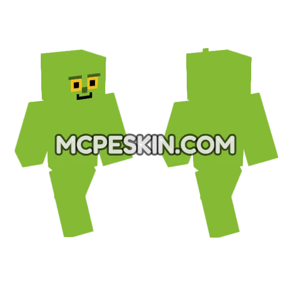 The Grinch Jim Carrey V2 Minecraft Bedrock skin, front and back