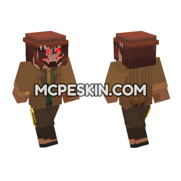 The Huntsman OC Minecraft Bedrock skin, front and back