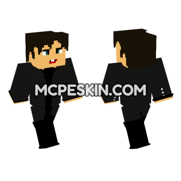 The Matrix Reborn Minecraft Bedrock skin, front and back