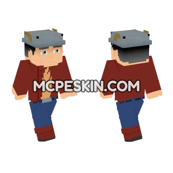 The Original Flash Jay Garrick Minecraft Bedrock skin, front and back