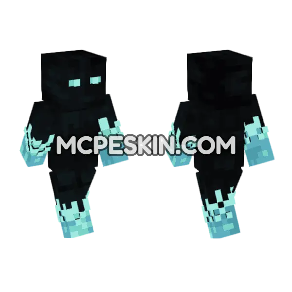 The Warden Minecraft Bedrock skin, front and back