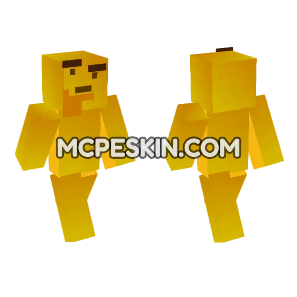 Thinking Emoji Skin Minecraft Bedrock skin, front and back