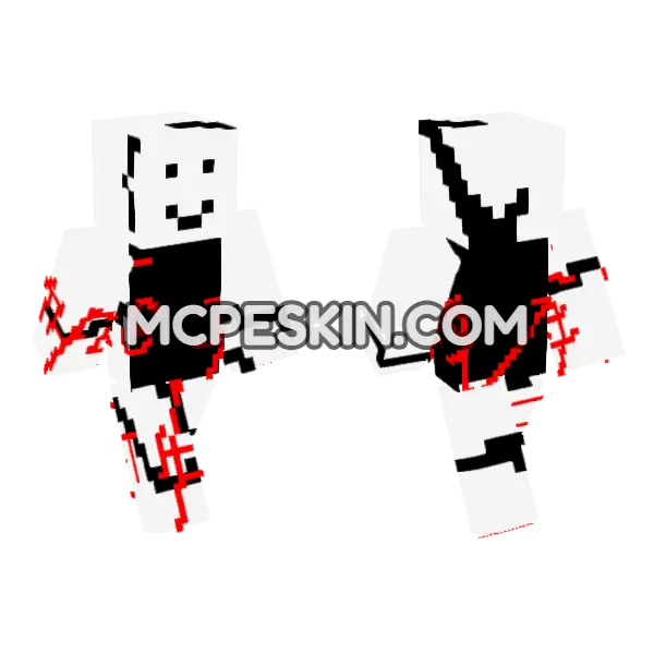 This Is The End Skin Minecraft Bedrock skin, front and back