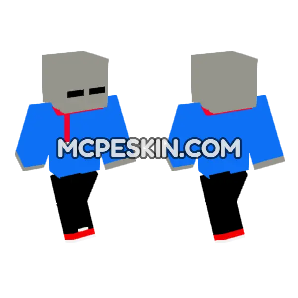 Thomas The Tank Engine Minecraft Bedrock skin, front and back