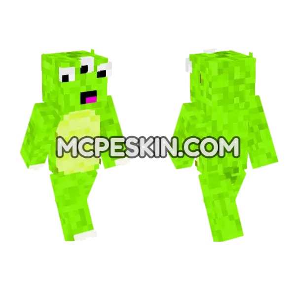 Three Eyed Alien Minecraft Bedrock skin, front and back