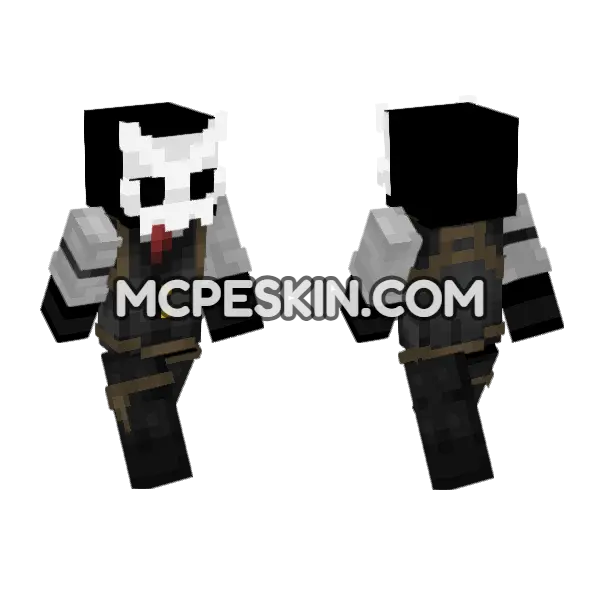 Tiktok Black Suit Minecraft Bedrock skin, front and back