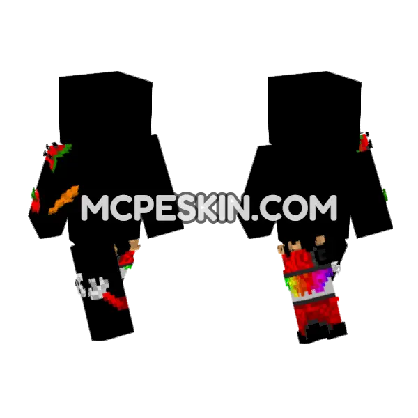 Tiny Juggler Minecraft Bedrock skin, front and back