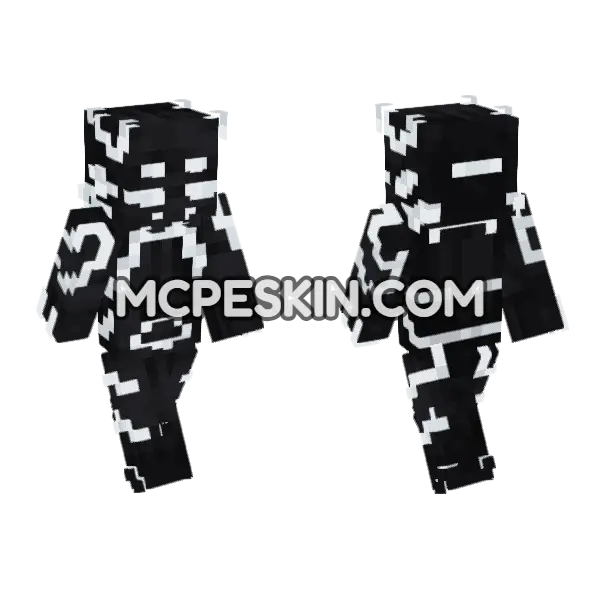Titanium Skin Minecraft Bedrock skin, front and back