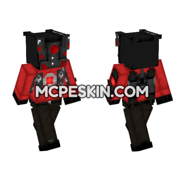 Titanspeakerman Skin Minecraft Bedrock skin, front and back