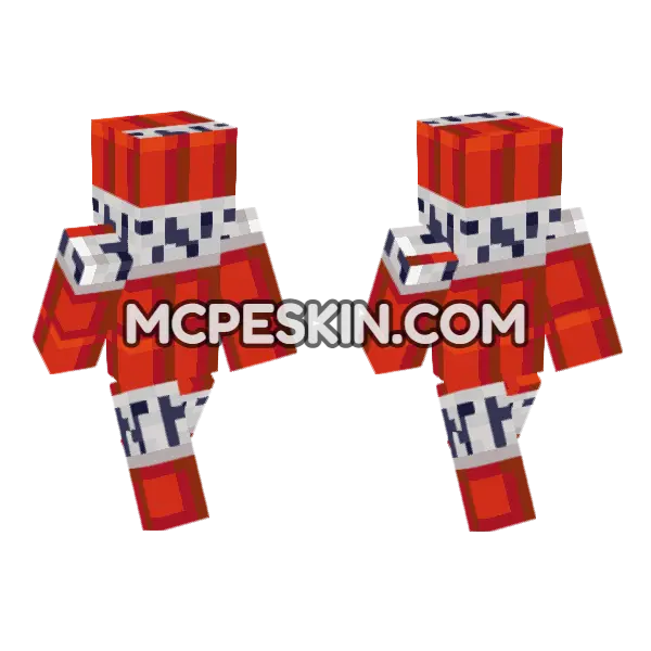 Tnt Block Minecraft Bedrock skin, front and back