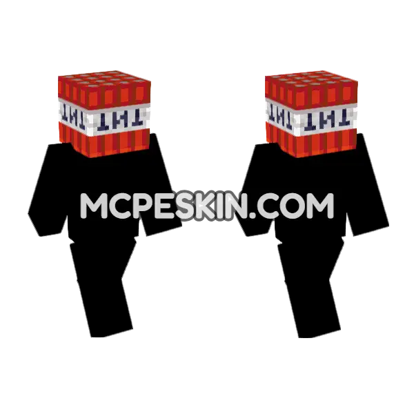 Tnt Block Skin Minecraft Bedrock skin, front and back