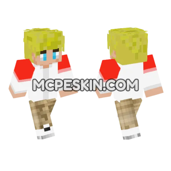 TommyInnit Skin Minecraft Bedrock skin, front and back