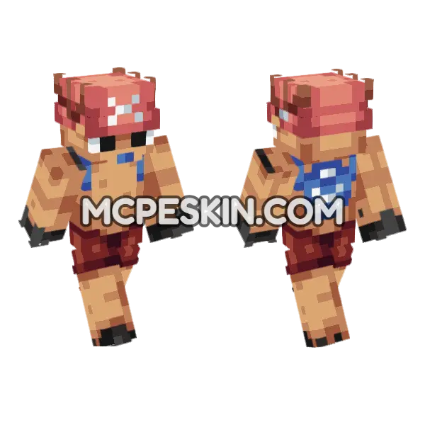 Tony Tony Chopper Minecraft Bedrock skin, front and back