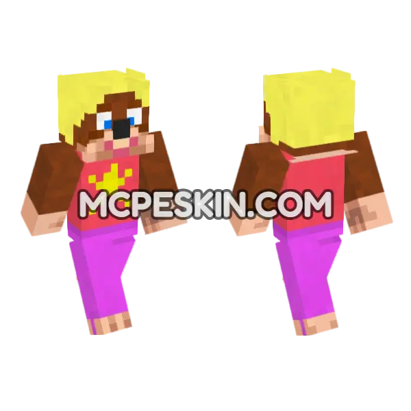 Tooty Minecraft Bedrock skin, front and back