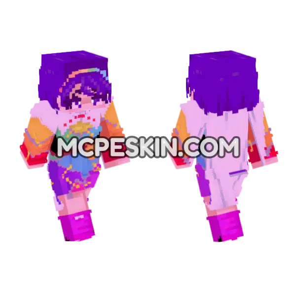 Touhou Project Skin Minecraft Bedrock skin, front and back