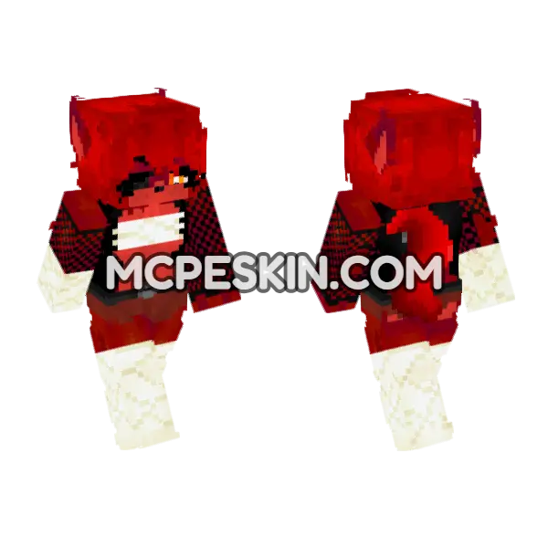 Toy Foxy Skin Minecraft Bedrock skin, front and back