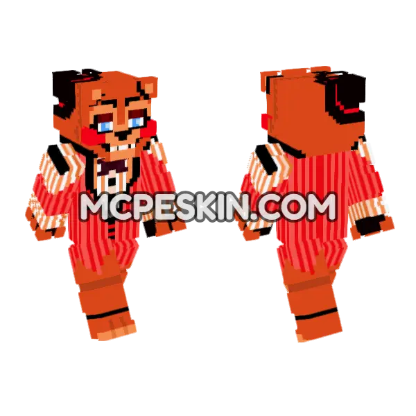 Toy Freddy Final Update Minecraft Bedrock skin, front and back