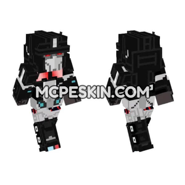Transformers Nemesis Prime Minecraft Bedrock skin, front and back