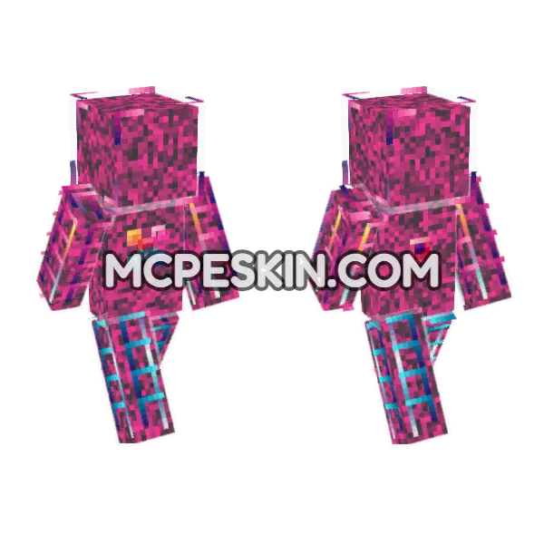 Trapped In Himself Minecraft Bedrock skin, front and back