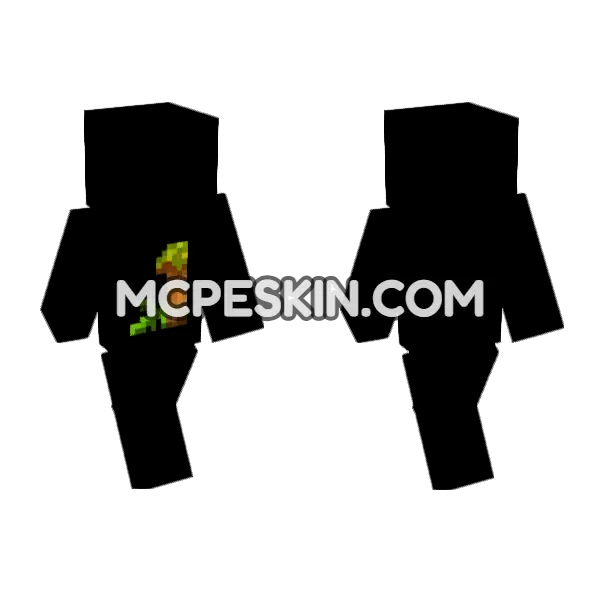 Tree Sapling Trophy Minecraft Bedrock skin, front and back